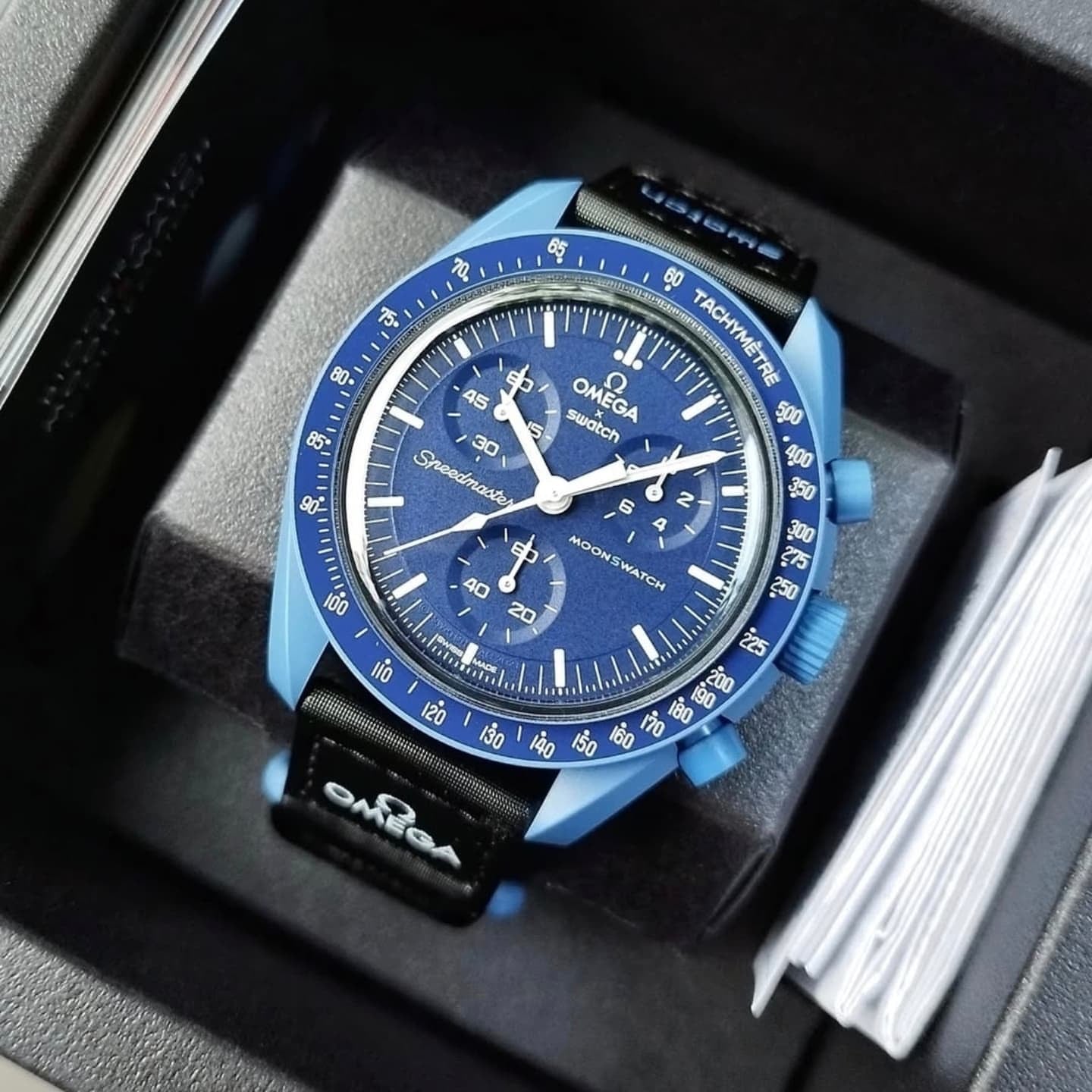 Omegaa x Swattch Bioceramic Moonswatch Mission to Neptune