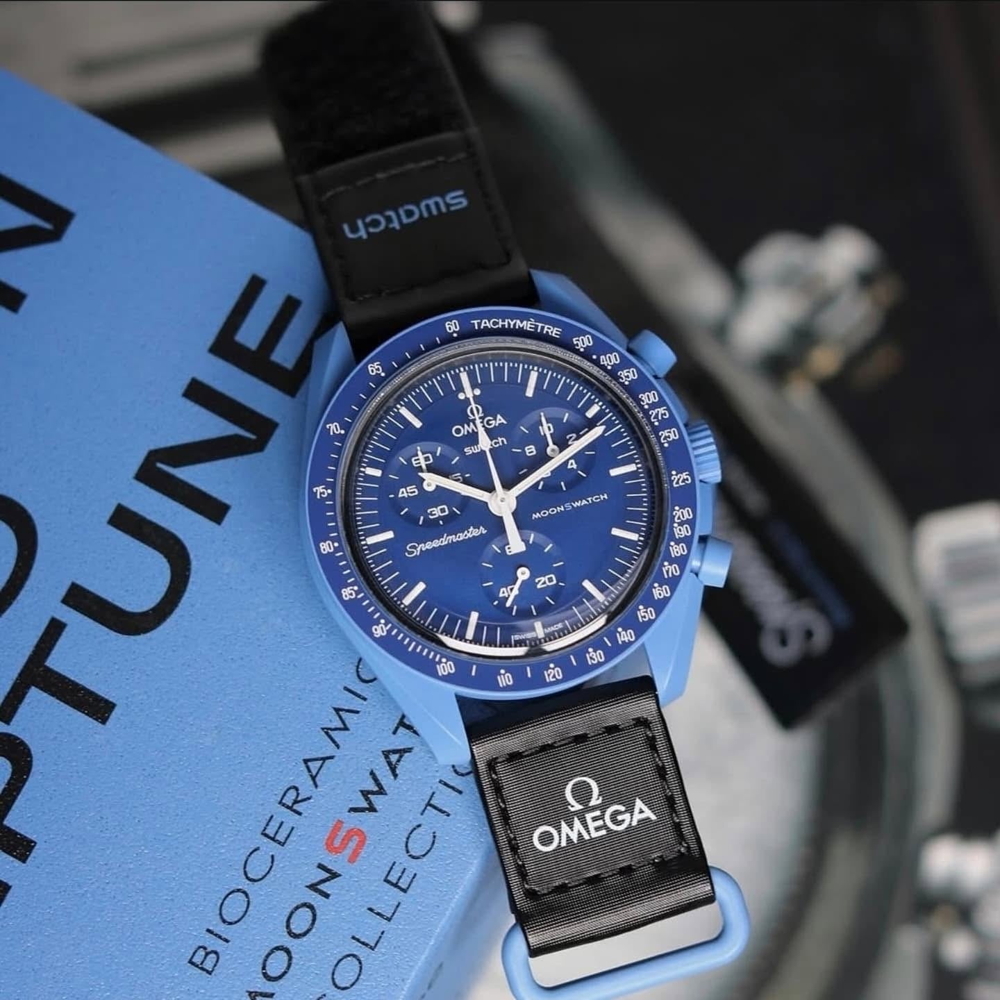 Omegaa x Swattch Bioceramic Moonswatch Mission to Neptune