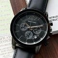 Armani Exchange Gunmetal Leather