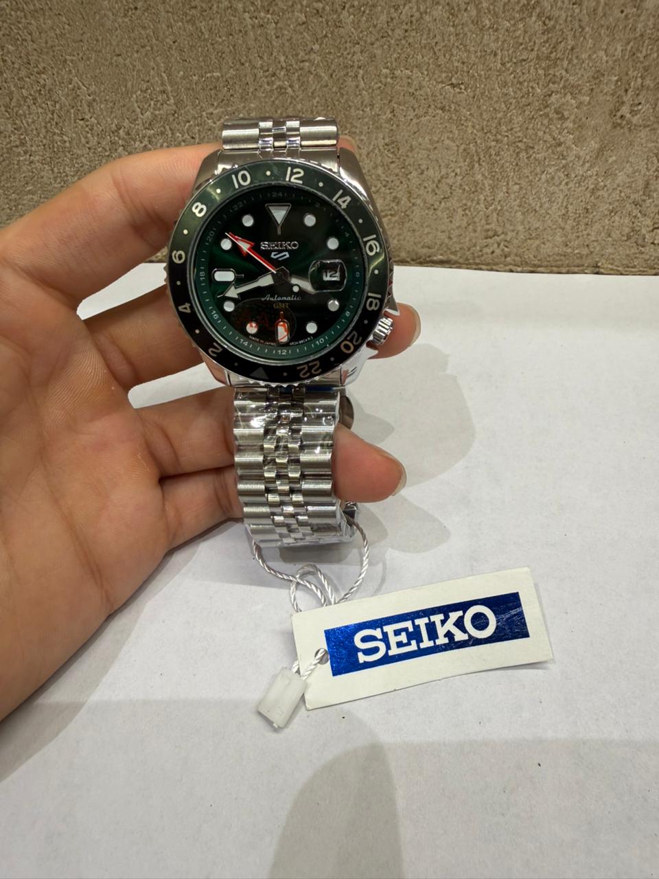 Seiiko GMT Swiss Green Dial Automatic