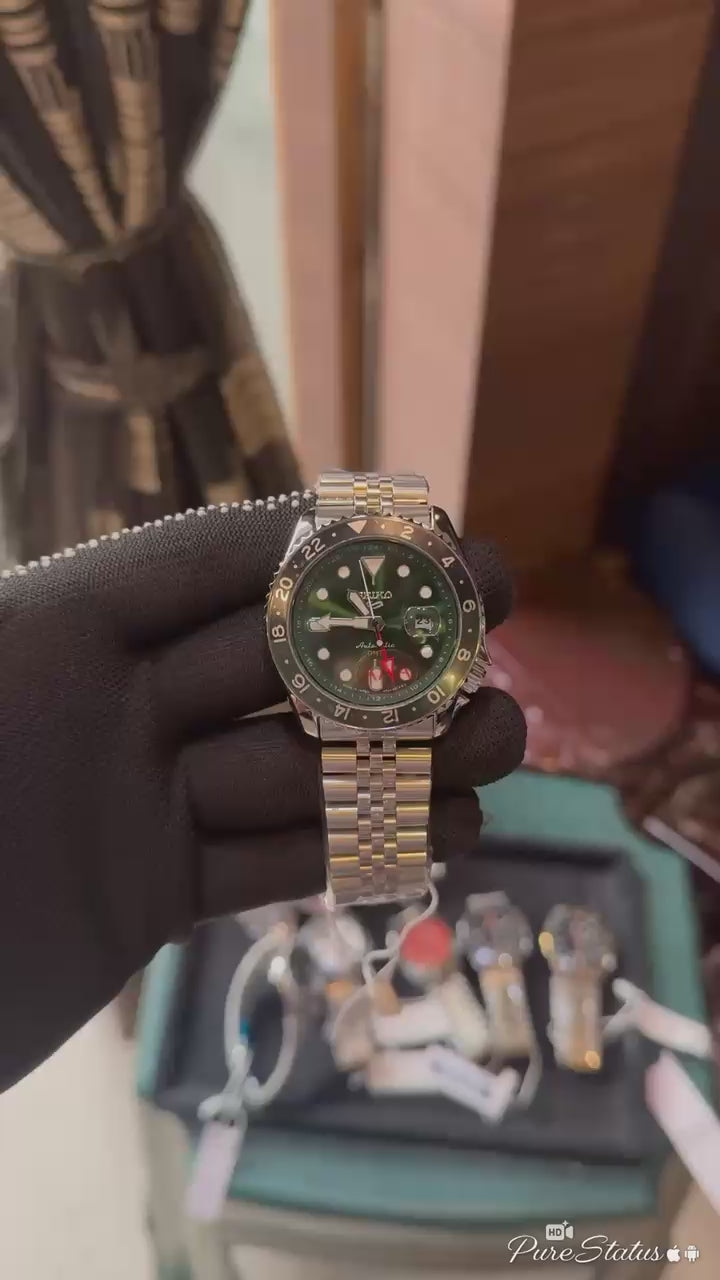 Seiiko GMT Swiss Green Dial Automatic