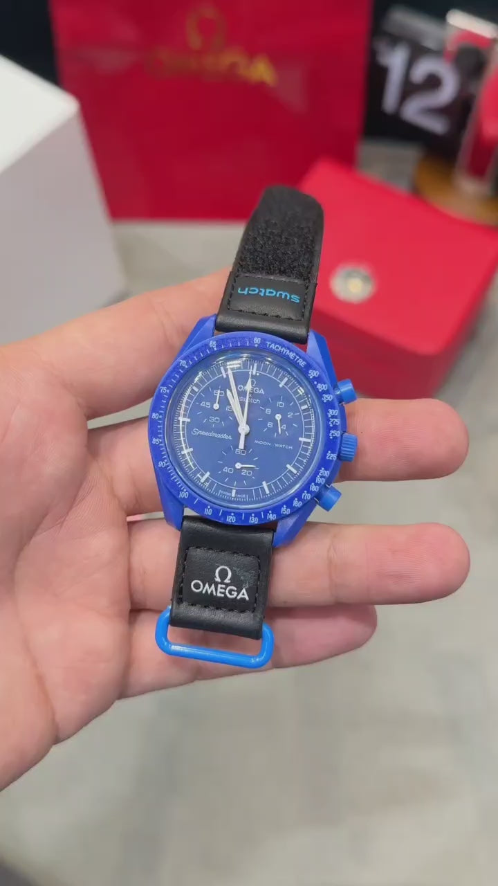 Omegaa x Swattch Bioceramic Moonswatch Mission to Neptune