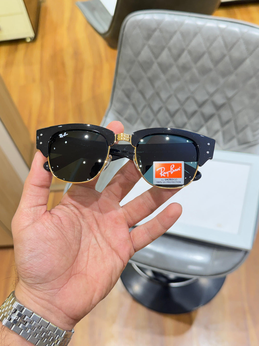 Ray_bann 3106 Mega Clubmaster Black/Gold